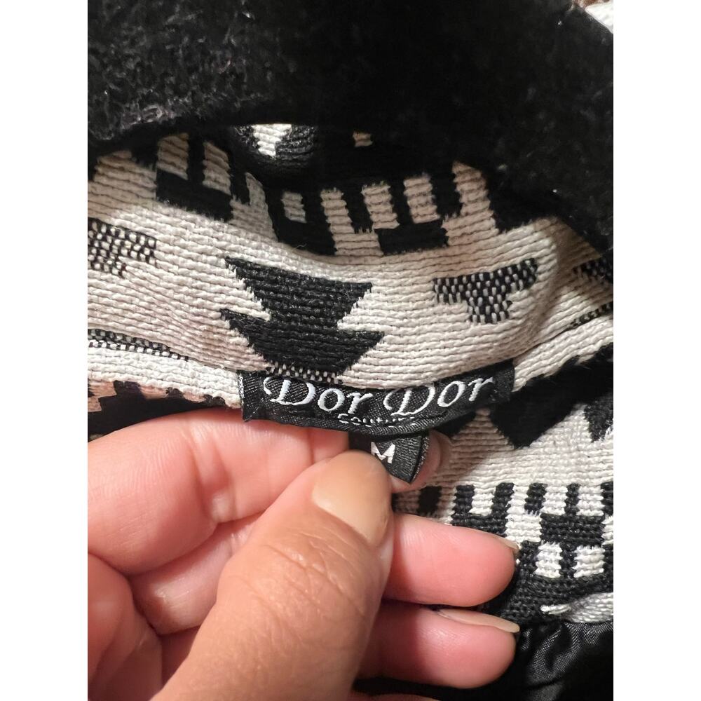 Anthropologie Dor Dor Couture Tapestry Coat Patchwork Art Wear Tribal Boho M - Picture 4 of 11